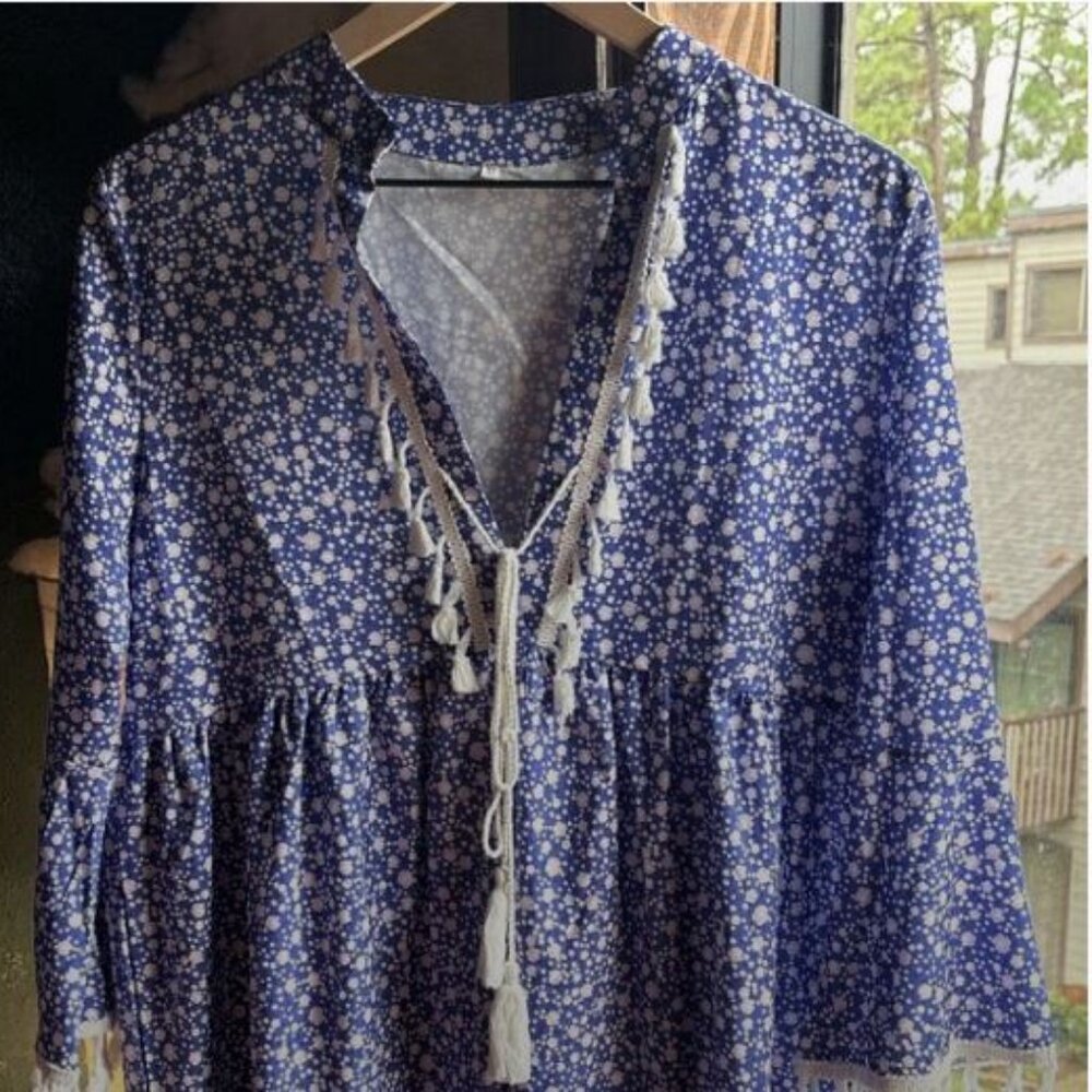 AmberMeadowDesigns of Etsy Boho Dress w/ Fringe